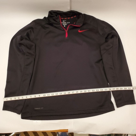 Mens Nike Therma Fit Black Fleece Athletic Track Jacket Size Large L 1/4 Zip - Picture 4 of 6